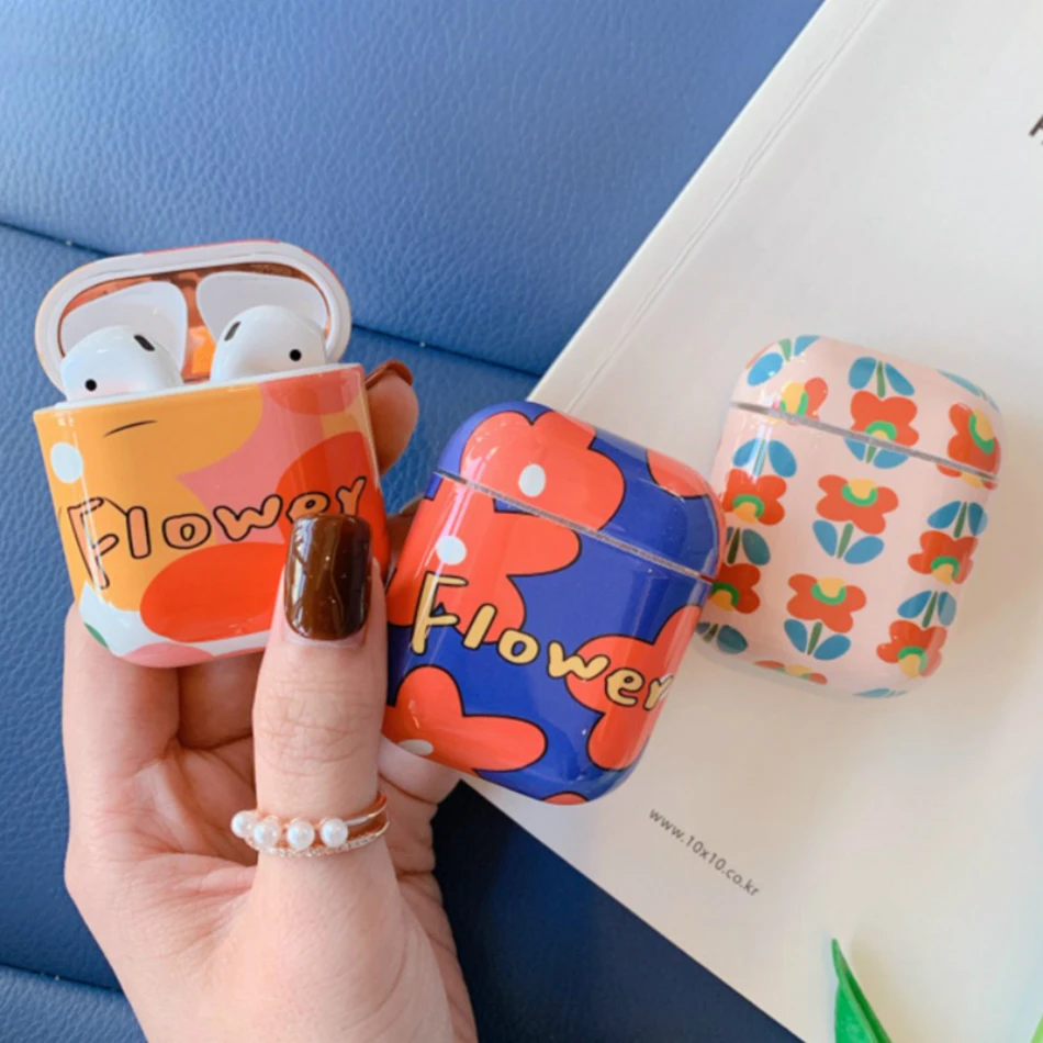 Чехол для наушников с цветком для Airpods 2, роскошный чехол с авокадо, прекрасный Чехол, защитный чехол для Apple Air Pods, чехол для наушников, аксессуары