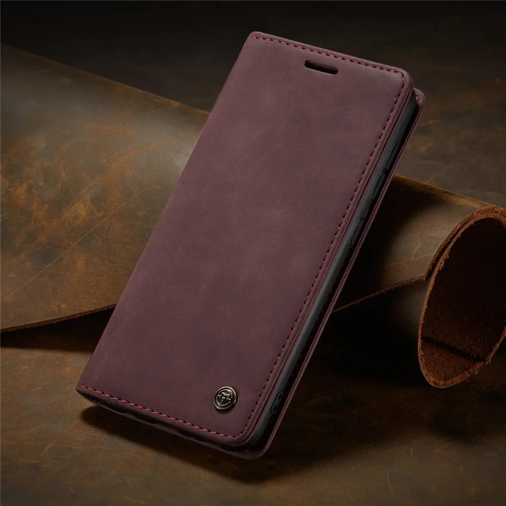 thumbnail image 1 of Matte Leather Flip Cover for Samsung A71 A51 A70 A50 A40 A30 A20 A10 Wallet Case S21 5G S20 Ultra Note 10 Plus S10 S10e S9 S8 S7, 1 of 5