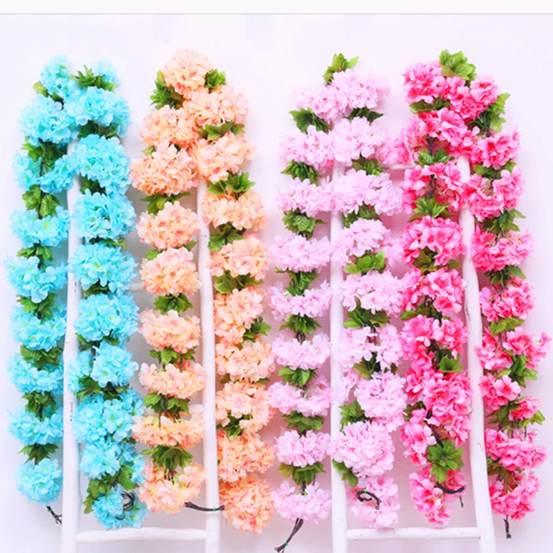 230 см Вишневый цветок лоза искусственный шелк Арка свадебные принадлежности