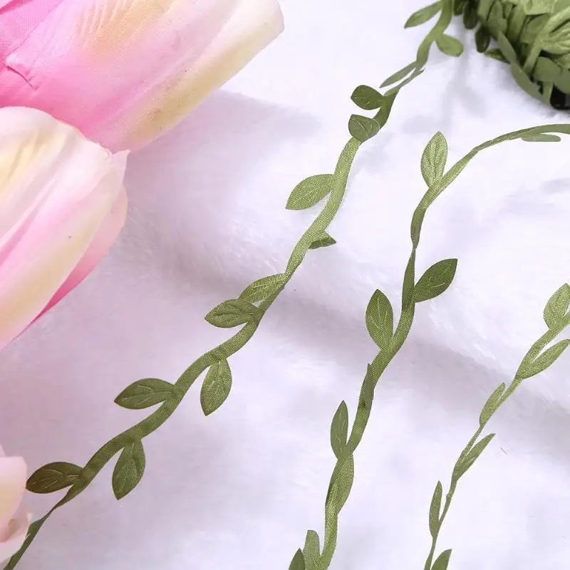 40m Artificial Vivid Vine Plants Green Silk Leaves Fake Vine Hanging Prop for Wedding Garden Home Decoration Accessories