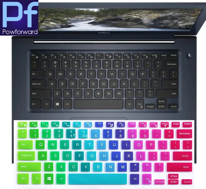 Laptop Silicone Keyboard Cover Skin For Dell Inspiron Inspiron 14 5000 Series 5480 3000 Series 3442 7000 Series 7437 14 Inch Black Keyboard Mice Accessories Keyboard Skins