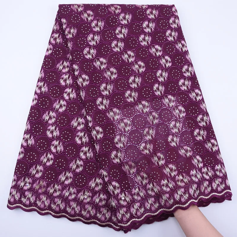 African Polish Lace Fabric High Quality Cotton Swiss Voile Lace Stones Nigerian Swiss Voile Lace Fabric For Men Y1791 - Цвет: As Picture  3