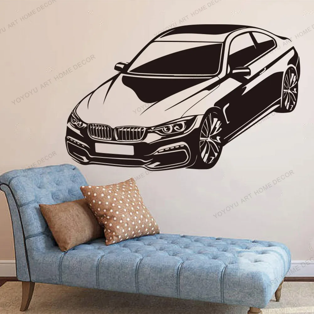 Grand Autocollant Mural De Voiture Bmw Pour Chambre De Garçon, Véhicule