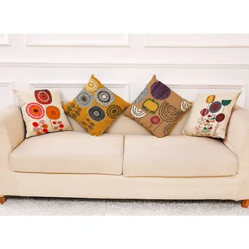 

Throw-Pillow-Cover Hand Painted Decorative Cushion Cover Bed Sofa Linen Pillowcase 45*45cm