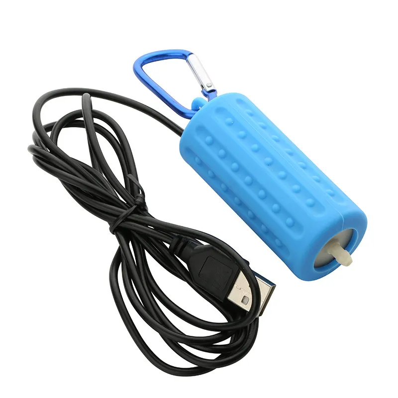 USB мини-фильтр для аквариума, кислородный воздушный насос для рыболовного бака с функцией отключения энергии, энергосберегающий водный Террариум, фильтр для аквариума, аксессуары - Цвет: Синий