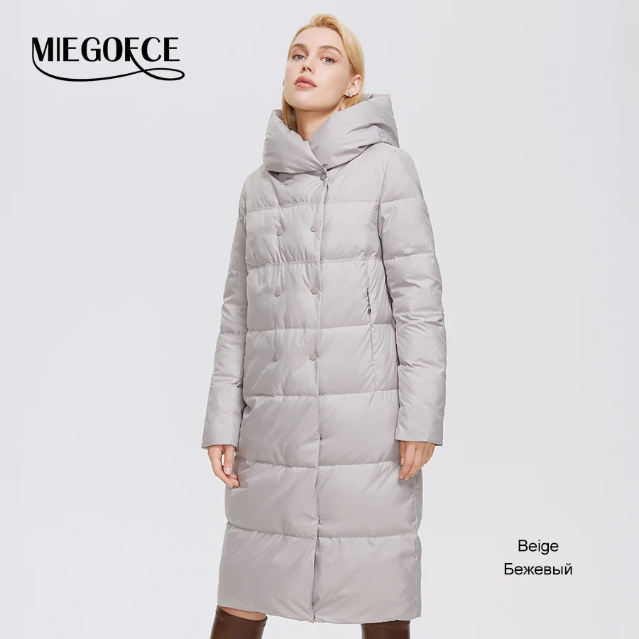 down parka women MIEGOFCE 2021 New Winter Femmer Jacket European Coat Simple Classic Long Thick Parka Women Winter Coat D21872 waterproof puffer coat Coats & Jackets