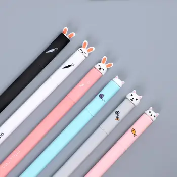 

3pcs/set 0.5mm Cute Rabbit Modeling Neutral Pen Kawaii Bullet Journal Pen Blank Ink Pens School Supplies