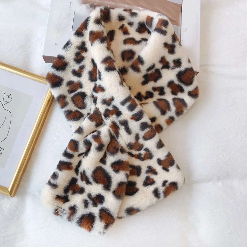 Женский зимний плотный плюшевый шарф из искусственного кроличьего меха, однотонный карамельный цвет, воротник, шаль для шеи, теплые болеро, вязаный шейный платок, Длинная накидка