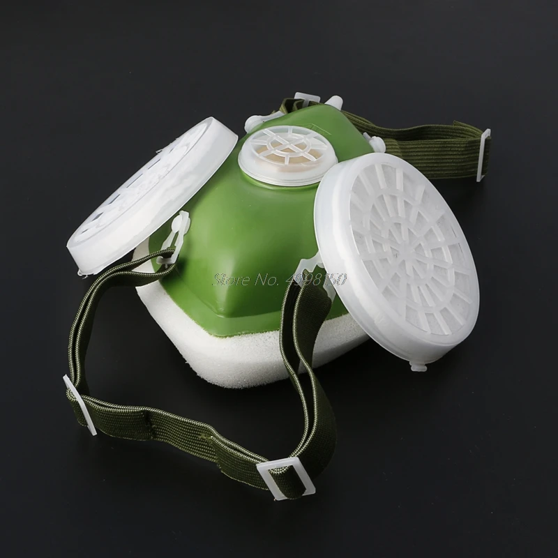 Anti-Dust Gas Respirator Mask Filter Industrial Paint Spraying Protective Facepiece Twin Chemical Spray Paint Safety Headwear