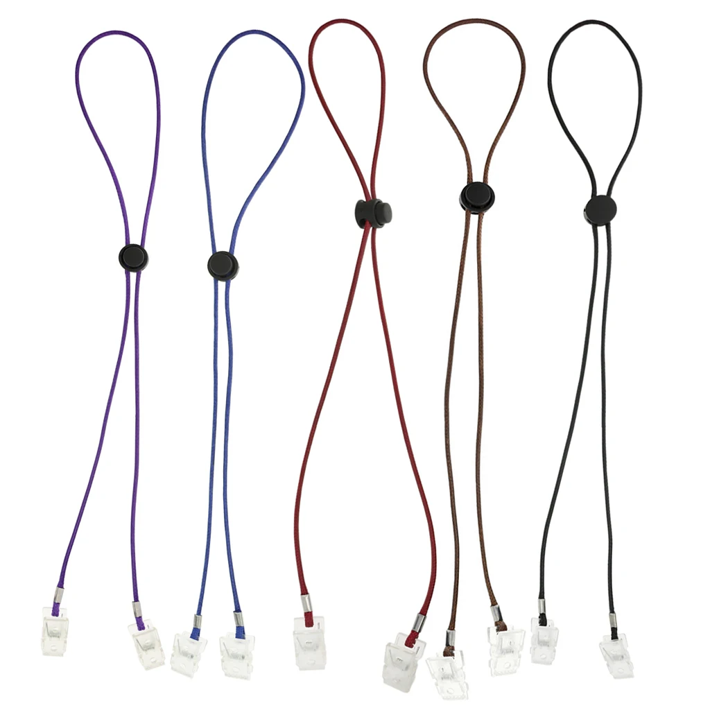 5x Adjustable Mealtime Dinner Napkin Clip Strap Lanyard Bib Holder Neck Chain Elderly Adults Kids Clothing Protector Tools