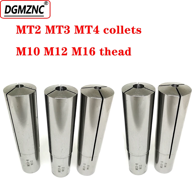 Пружинные цанги MT2 MT3 MT4 резьба M10 M12 M16 3/8 16UNF 1/4 1/8 1/2 Mohs Цилиндрический патрон зажим