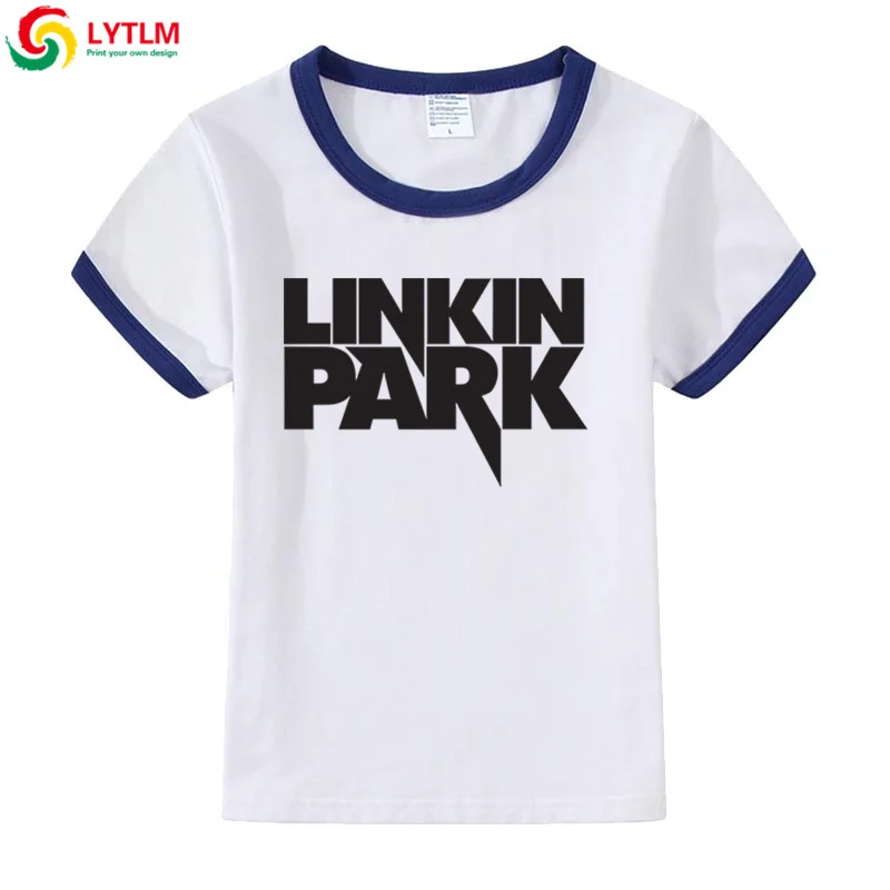 LYTLM Rock/Детские футболки для мальчиков, футболка Linkin Park, Детские топы для девочек, футболки для маленьких мальчиков в Корейском стиле, футболка для малышей с тяжелым металлом - Цвет: DXZB LYCRA Blue