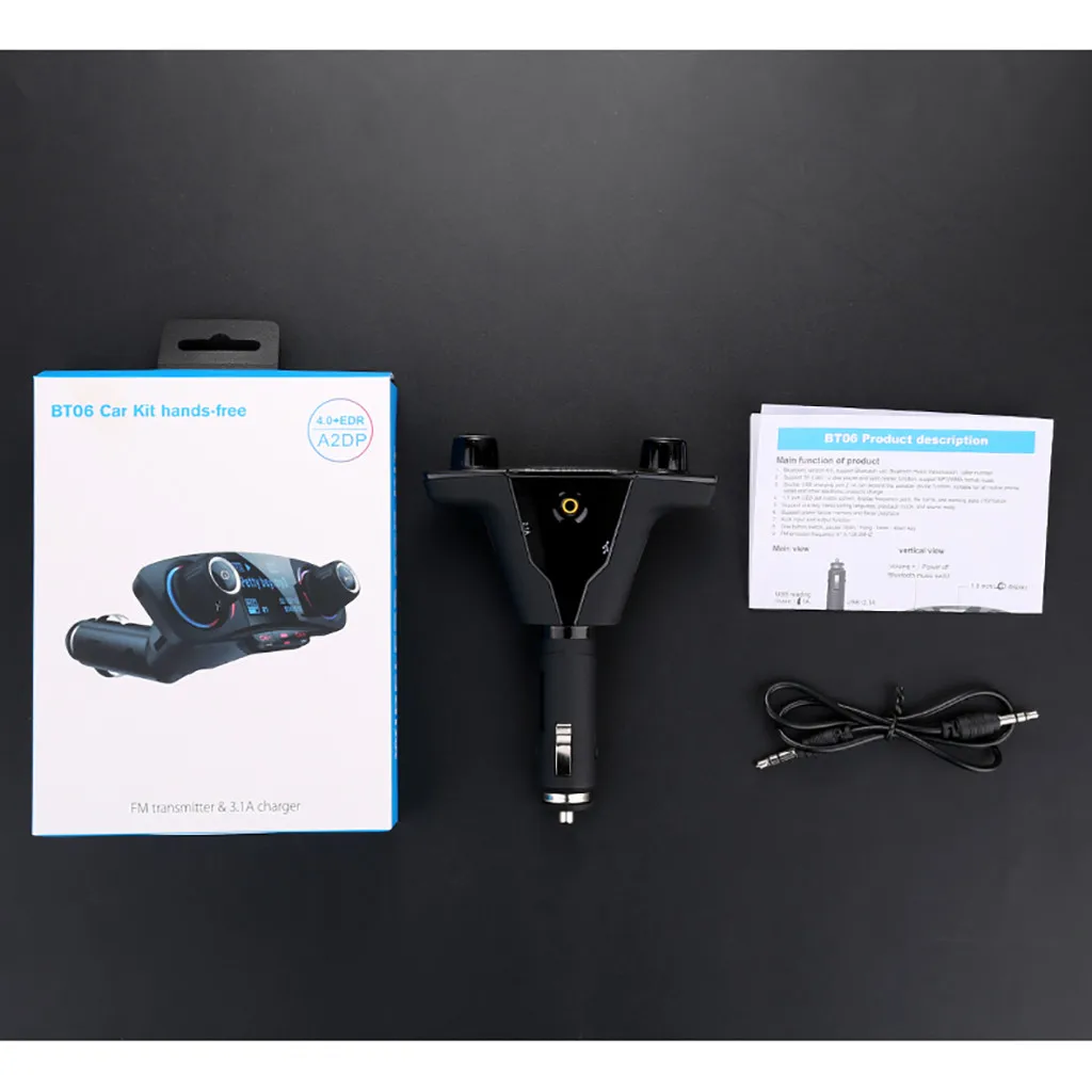 12-24v большой экран дисплей Напряжение двойная кнопка автомобильный Bluetooth Mp3 fm-передатчик Многофункциональный Hands-free винтажное радио# Zer