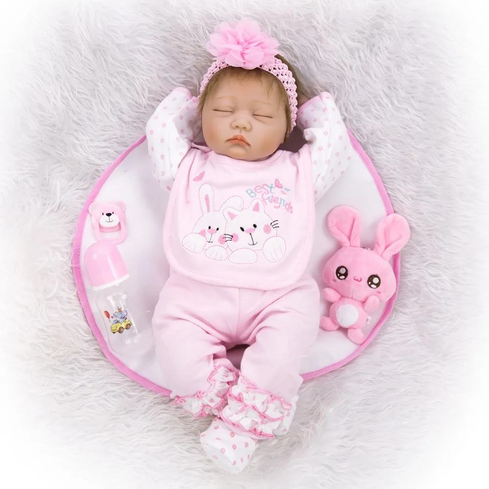 55 см alive Этнические куклы Reborn Baby Dolls девочка Силиконовые Bebes Reborns Real PP наполнение