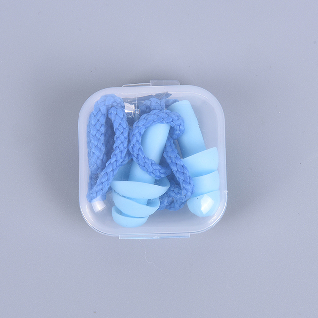 Comfort Earplugs Noise Reduction Silicone Soft Ear Plugs PVC Rope Earplugs Protective For Swimming For Sleep