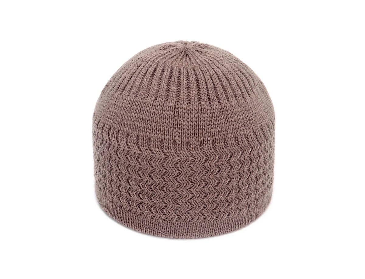 2021 New Pencil Cap Otton Skull Cap Beanie Kufi with Checkered-Knit Pattern in Solid Colors for Everyday Wear 