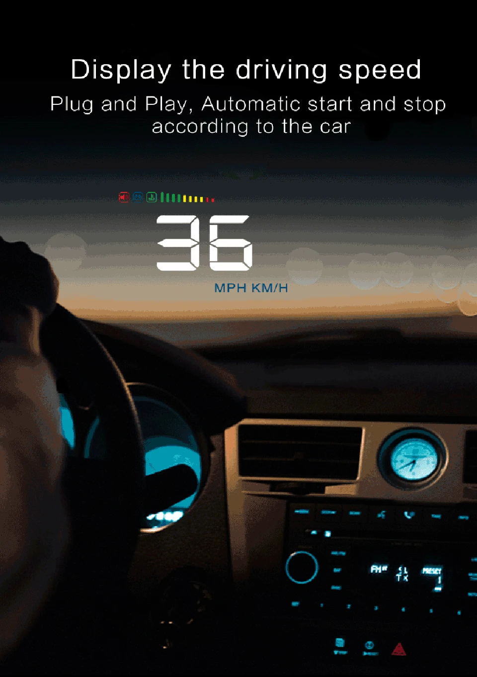 Автомобильный MP5/MP4 Автомобильный плеер HUD монитор автомобиля Универсальный Автомобильный Монитор скорости HD проектор A500