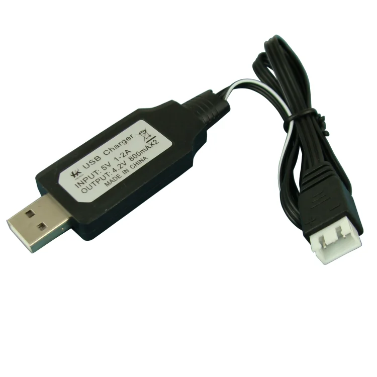2x USB Ladekabel Für 3,7V Li-Po Akkus – Mit JST-Stecker, 63 Cm, Kompatibel Mit Syma Drohnen