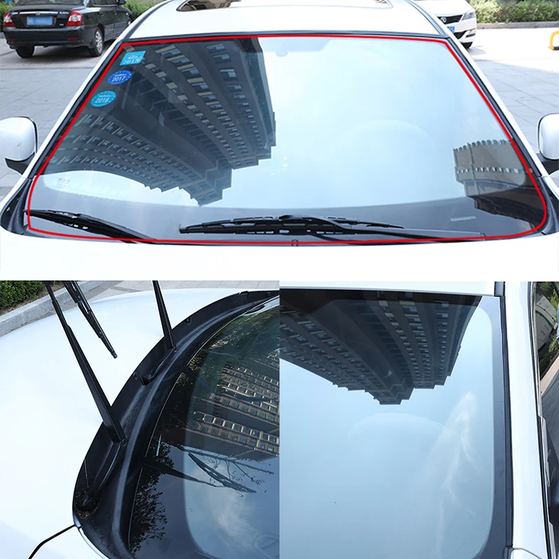 2 м Автомобильная резиновая полоска кромки уплотнительные полоски Авто крыша защита ветрового стекла Уплотнение оконной полосы звукоизоляционные шумоизоляционные аксессуары