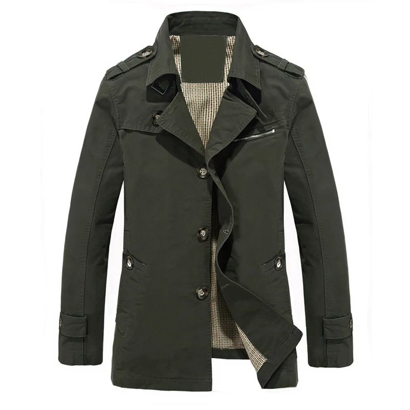 

Spring autumn Men Jacket Outdoor Long Coat Casual Military Jacket Windbreaker Jacket Mens Coats and Jackets Streetwear M - 5XL