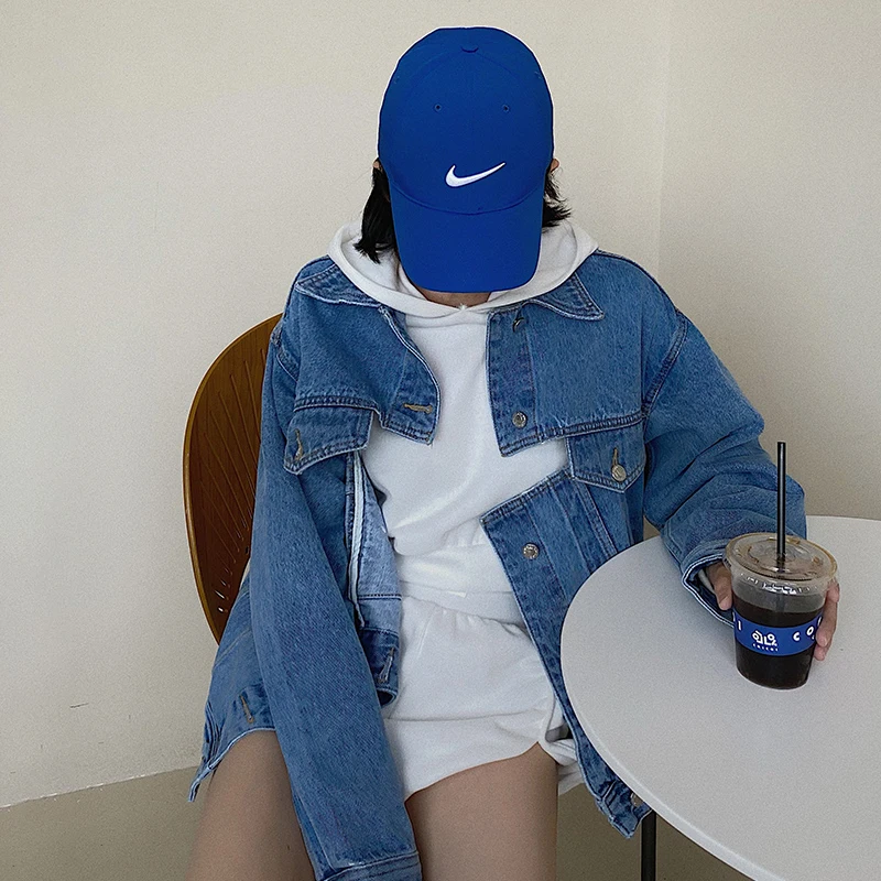 

Jean Jacket Women Denim Jackets Fall 2020 Women Turn-Down Collar Fashion Autumn Coats Streetwear