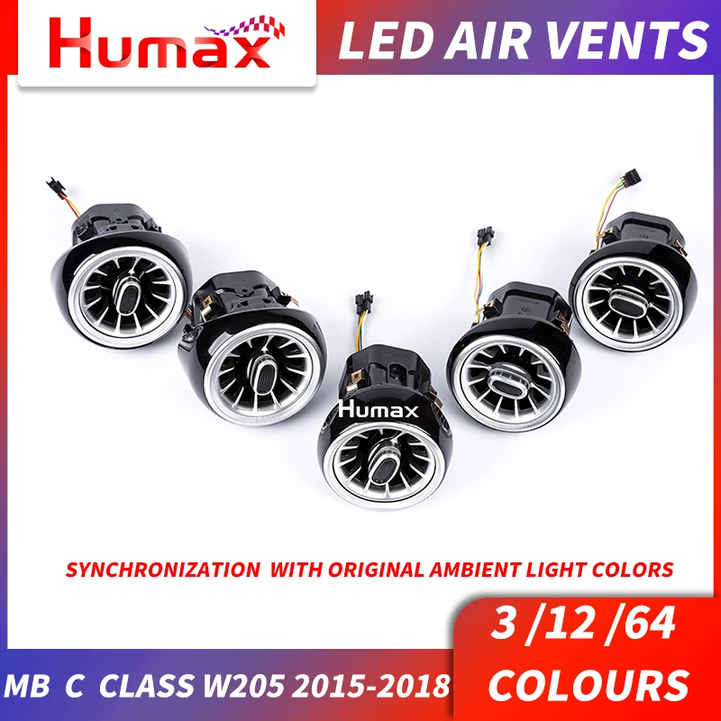 

For w205 w213 X253 C class C200 C180 E class E43 E450 GLC class turbine air vent LED air condition vent with ambient light vent