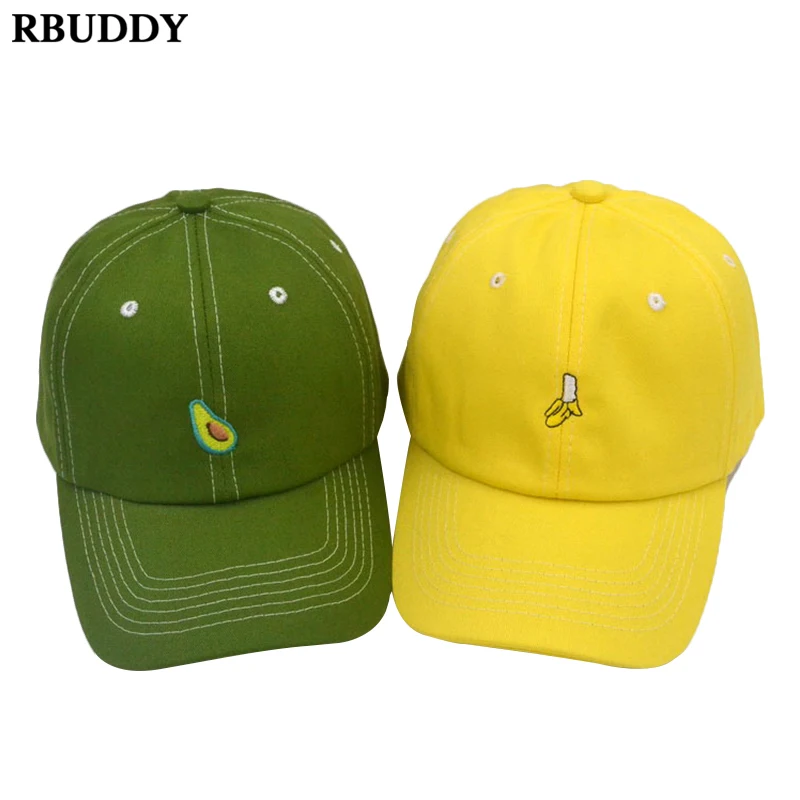 Хлопок авокадо банан зеленый фрукты Snapback Кепка для мужчин женщин хип хоп папа шляпа бейсбольная Кепка Bone Garros