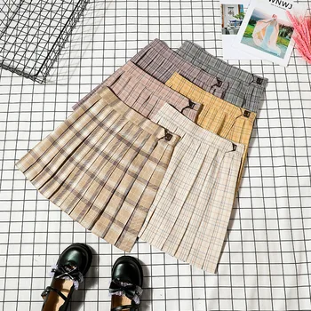 

Skirt Female 2020 Spring New Autumn JK Uniform Pleated Skirt Short Skirt Japanese High Waist College Style Skirt Dresses Length