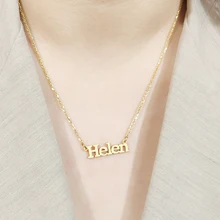 Ожерелье из нержавеющей стали, индивидуальная именная табличка, ожерелье s для женщин, ювелирные изделия ручной работы Z8