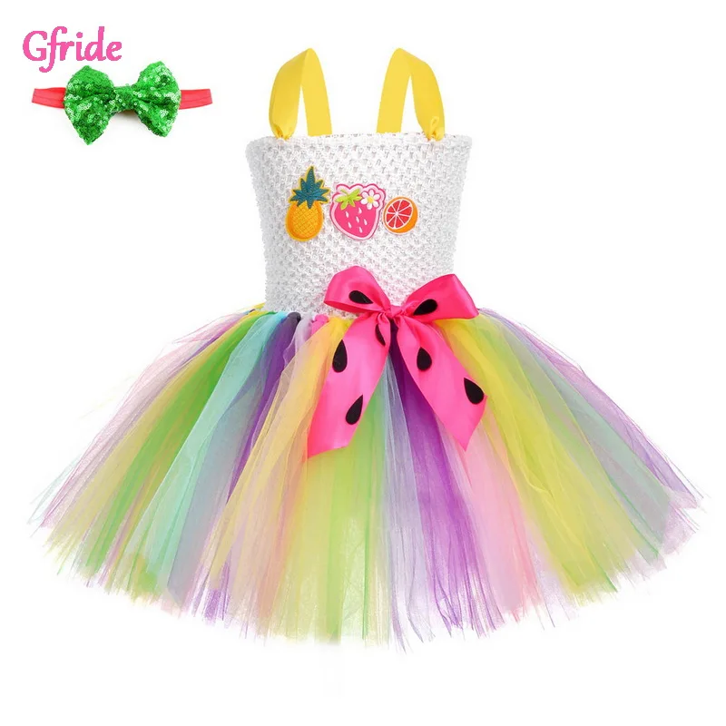 Cute Toddler Summer Tutu Dress for Kids Fruit Birthday Party Dresses Baby Girl Rainbow Clothes Girls Strawberry Costume 2-8T Cute Toddler Summer Tutu Dress for Kids Fruit Birthday Party Dresses Baby Girl Rainbow Clothes Girls Strawberry Costume 2-8T