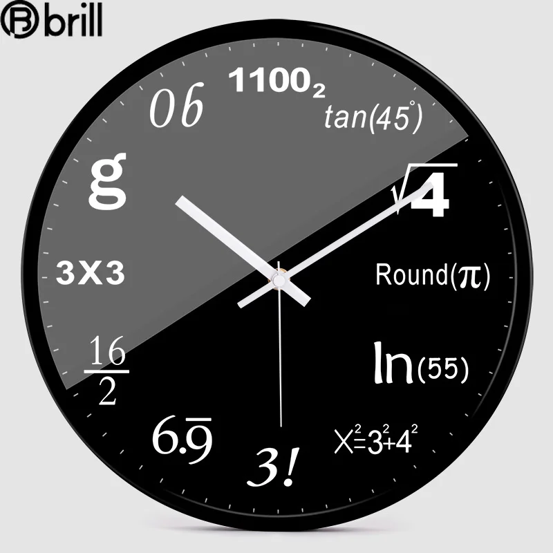 

Настенные часы с математической функцией, металлические студенческие большие современные часы с механизмом для гостиной, домашний декор, подарок 50