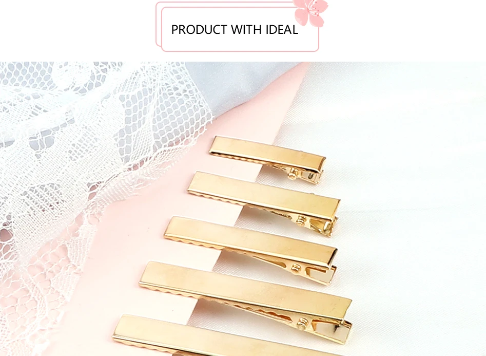 Trendige goldfarbene Haarspangen-Accessoires, 10 Stück, DIY-Metall-Haarspangen, Alligator-Haarspangen mit einem Zahn, für Damen und Mädchen, exquisiter Kopfschmuck – Detail 4