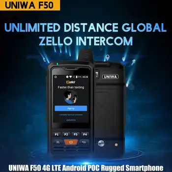 

F50 Mobile~Phone Zello Walkie Talkie Android 6.0 4G FDD-LTE Phone Strong Torch Senior Cellphone Quad Core Smartphone Support SO