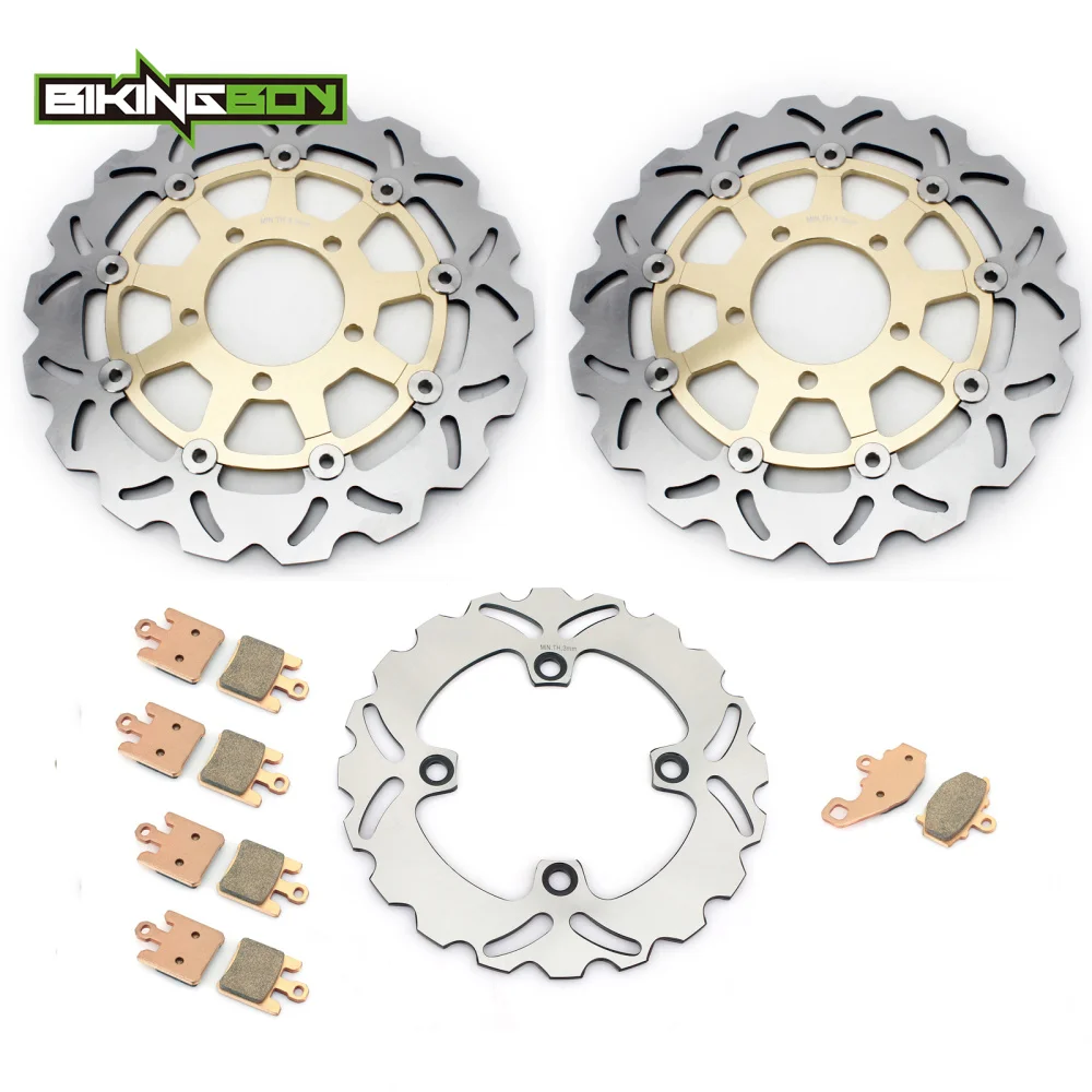 BIKINGBOY для KAWASAKI ZX6RR 2005-2006 ZX6R Ninja ZX636 2005-2006 ZX10R 2004-2007 Передние Задние тормозные диски роторы колодки