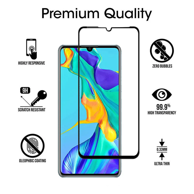 silicone case for huawei phone 3 Trong 1 Ốp Lưng + Kính Cường Lực Cho Huawei-P30-Lite P30Pro Tấm Bảo Vệ Màn Hình Hồ Vĩ Psmart Z Full Cover kính Hawei P30 Lite waterproof case for huawei