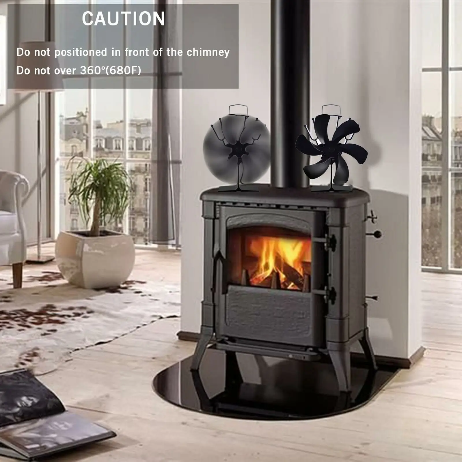 Upgraded 6 Blade Fireplace Powered Fan for Wood Log Burner Fireplace Eco  Friendly Efficient Heat Distribution Fan - AliExpress