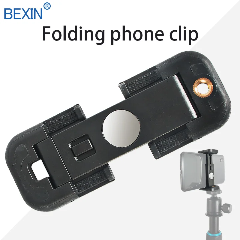 

BEXIN Phone clamp smartphone tripod adapter mobile phone stand tripod mount support for iphone Samsung cell phone