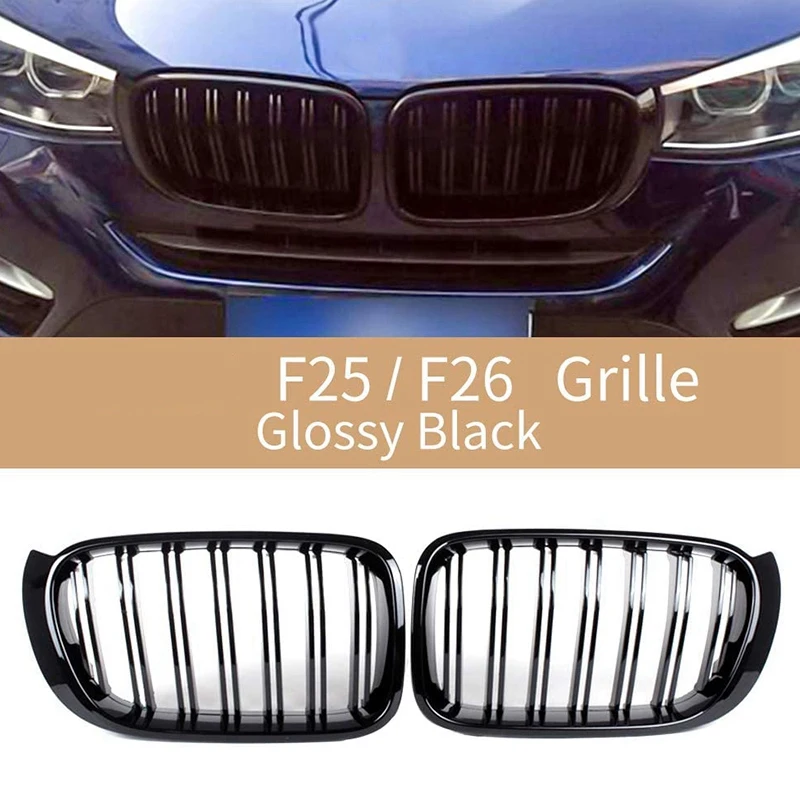 Front Kidney Grille Double Slat Sport Grill For-BMW X3 F25 X4 F26 2014-2018 | Автомобили и мотоциклы