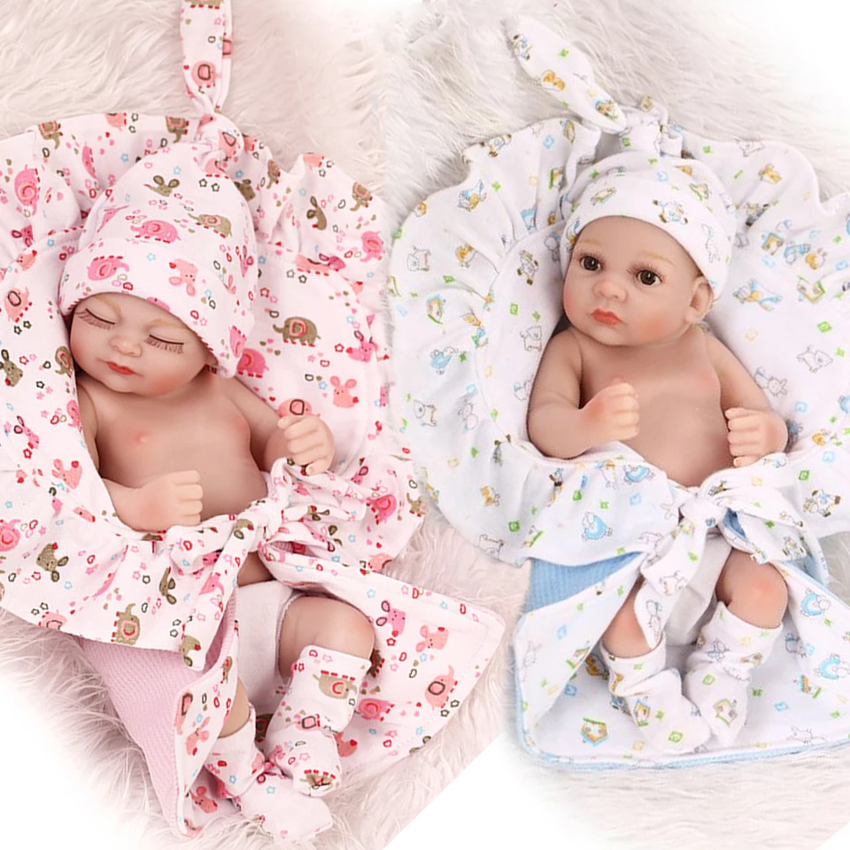 10 дюймов новые мягкие силиконовый Реборн Младенцы Близнецы реалистичные куклы