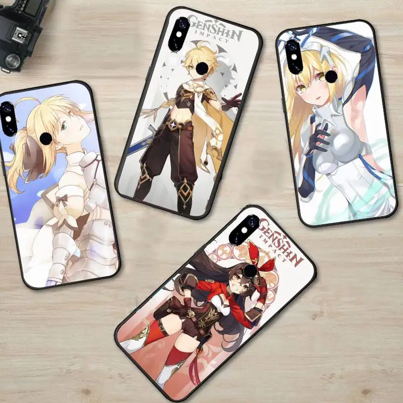 

Hot Game Genshin Impact Phone Case For Xiaomi Redmi note 4 4X 8T 9 9s 10 K20 K30 cc9 9t pro lite max