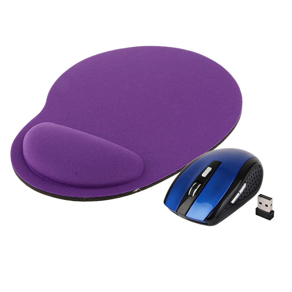 2.4GHz USB Wireless Mouse Optical Cordless Mice + Mouse Pad for Laptop Computer PC 1000dpi 1200dpi 1600dpi adjustable Mouse
