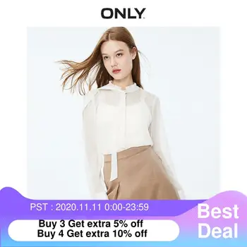 

ONLY summer new pure color sweet polka dot round neck two-piece long-sleeved shirt female | 119305545