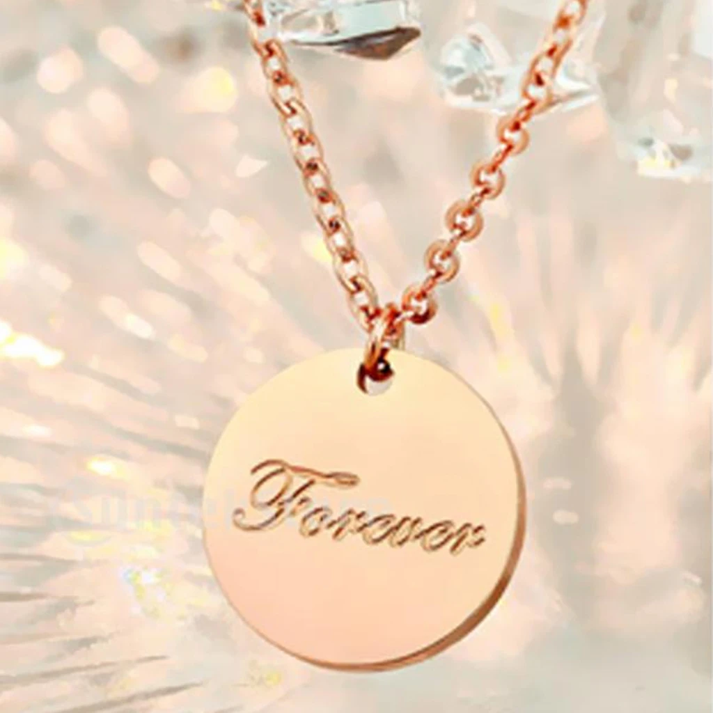 40pcs Round Gold silver color Pendant Stamping Blank Dog Tags Pendants Charm Necklace DIY Jewelry Crafts 8mm