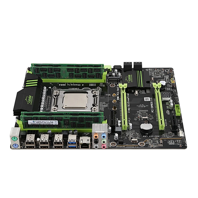 X79 LGA2011 материнская плата комбинированный комплект с E5-2689 cpu 4X4GB 16GB DDR3 ram 4-Ch 1333Mhz регистровая и ecc-память PCI-E NVME M.2 SSD слот