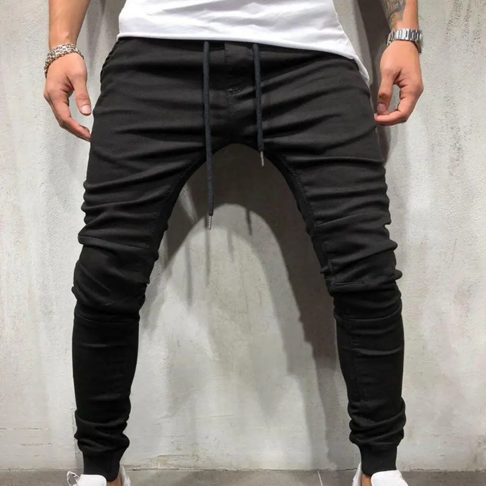 2021 Male New Fashion Hip Pop Pants Men Sweatpants Slacks Casual Elastic Joggings Sport Solid Baggy Pockets Trousers men jeans demin pants spring autumn trendy 2021 new patchwork hole ripped male sexy jean trousers slimming bottom skinny pant