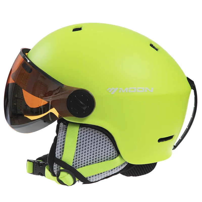 MOON Skiing Helmet Goggles Integrally 