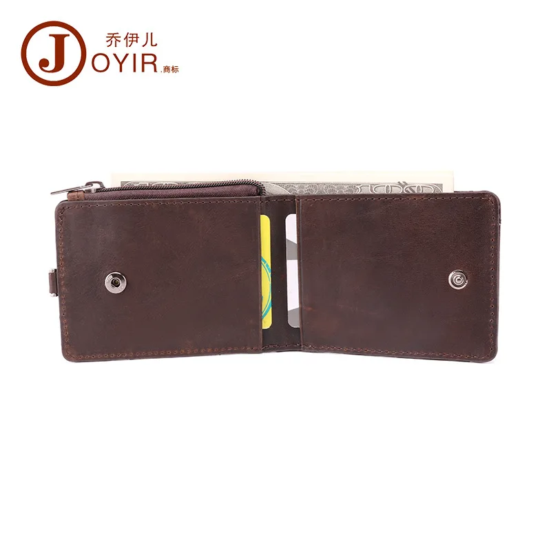 

RFID Horse Leather Retro Wallet Multi-functional Anti-Theft Brush Leather Wallet Card Bit More Card Holder Document Package New