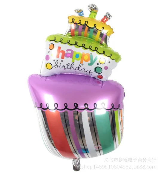 YY торт Алюминий пленка воздушных шаров тортов и воздушный шар для взрослых и детей, День рождения украшения воздушные шары - Цвет: YY Cake 103X54 Cm