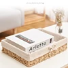 Woven Storage Baskets Metal and Rattan Organizer Storage Boxes with Cotton Lining Clothes Organizer Basket Bedroom Accessories 2