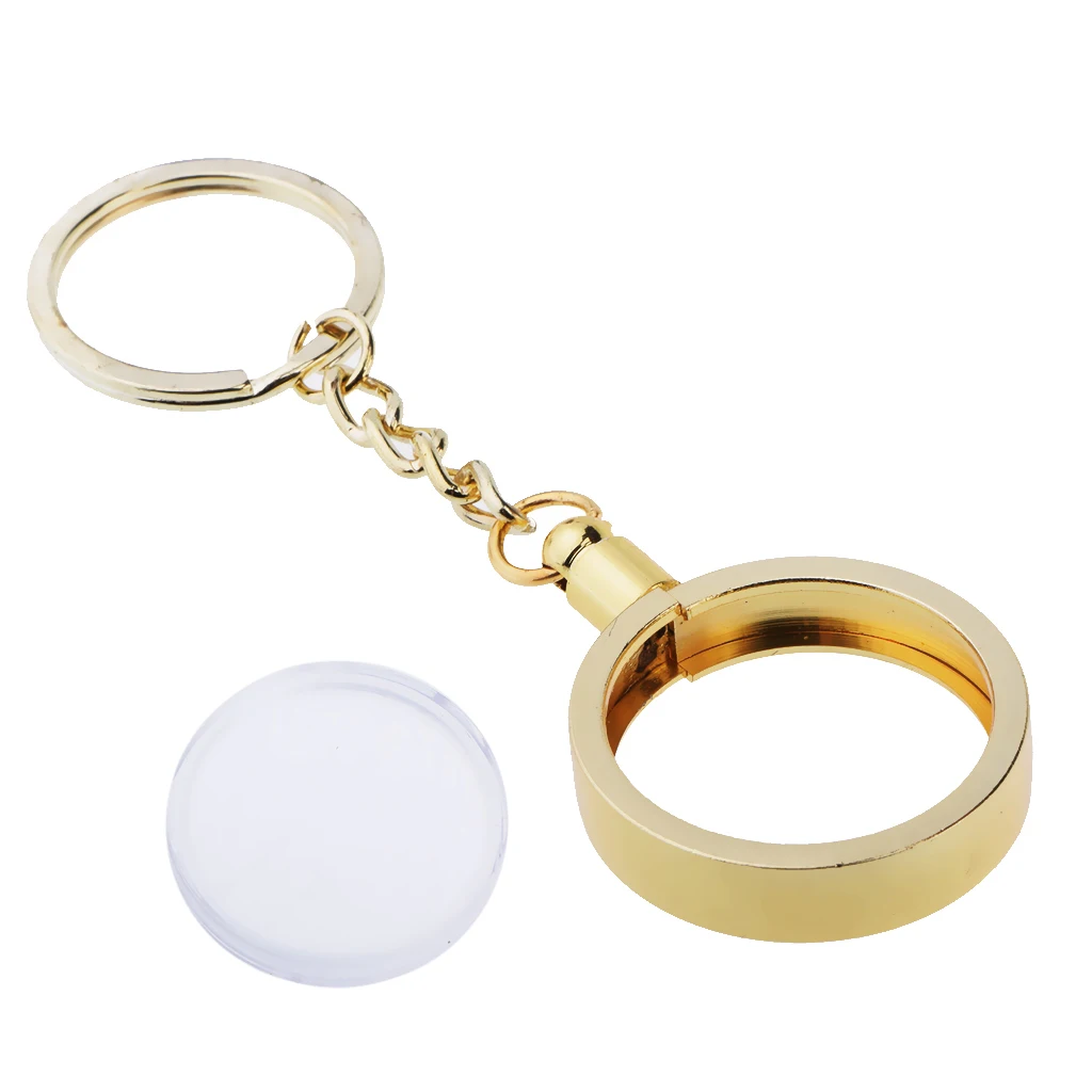 Coin Keyring Pendant Keychain Commemorative Coin Key Ring Creative Gift 27mm